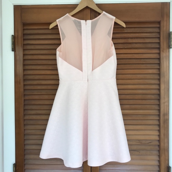 FRNCH Blush Pink Jacquard Skater Dress - Picture 5 of 10
